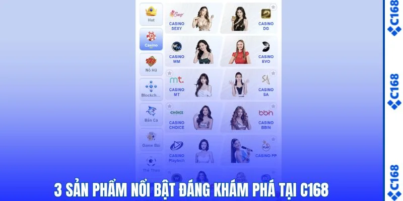 3 sản phẩm nổi bật đáng khám phá tại trang chủ C168