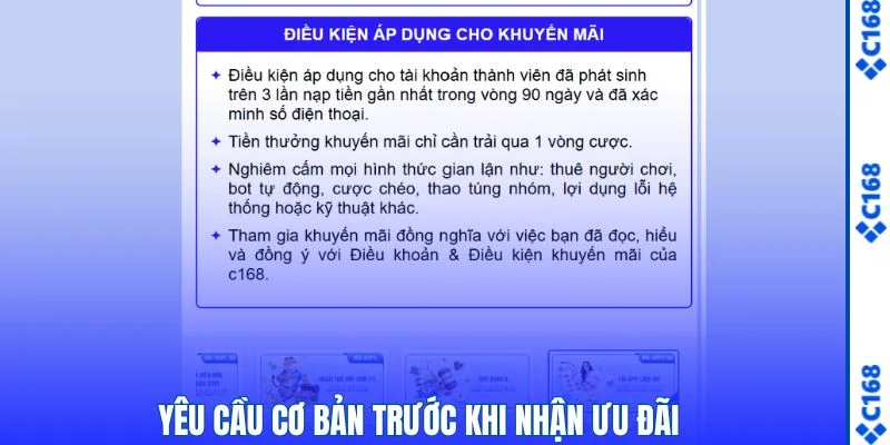 Khuyến Mãi 2 Yêu cầu cơ bản trước khi nhận ưu đãi