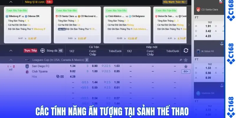 Thể Thao 2 Các tính năng ấn tượng giúp bắt kèo chuẩn xác