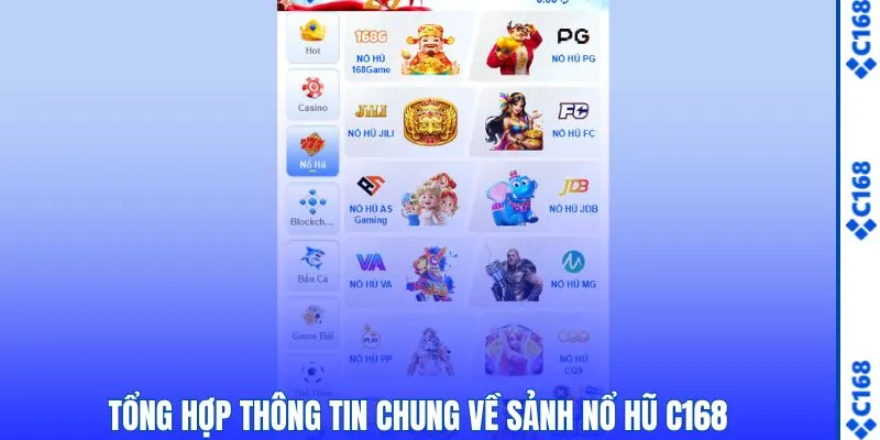 Nổ Hũ 1 Giới thiệu các thông tin chung về sảnh nổ hũ C168