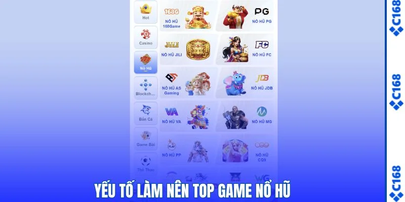 Yếu tố làm nên top game nổ hũ